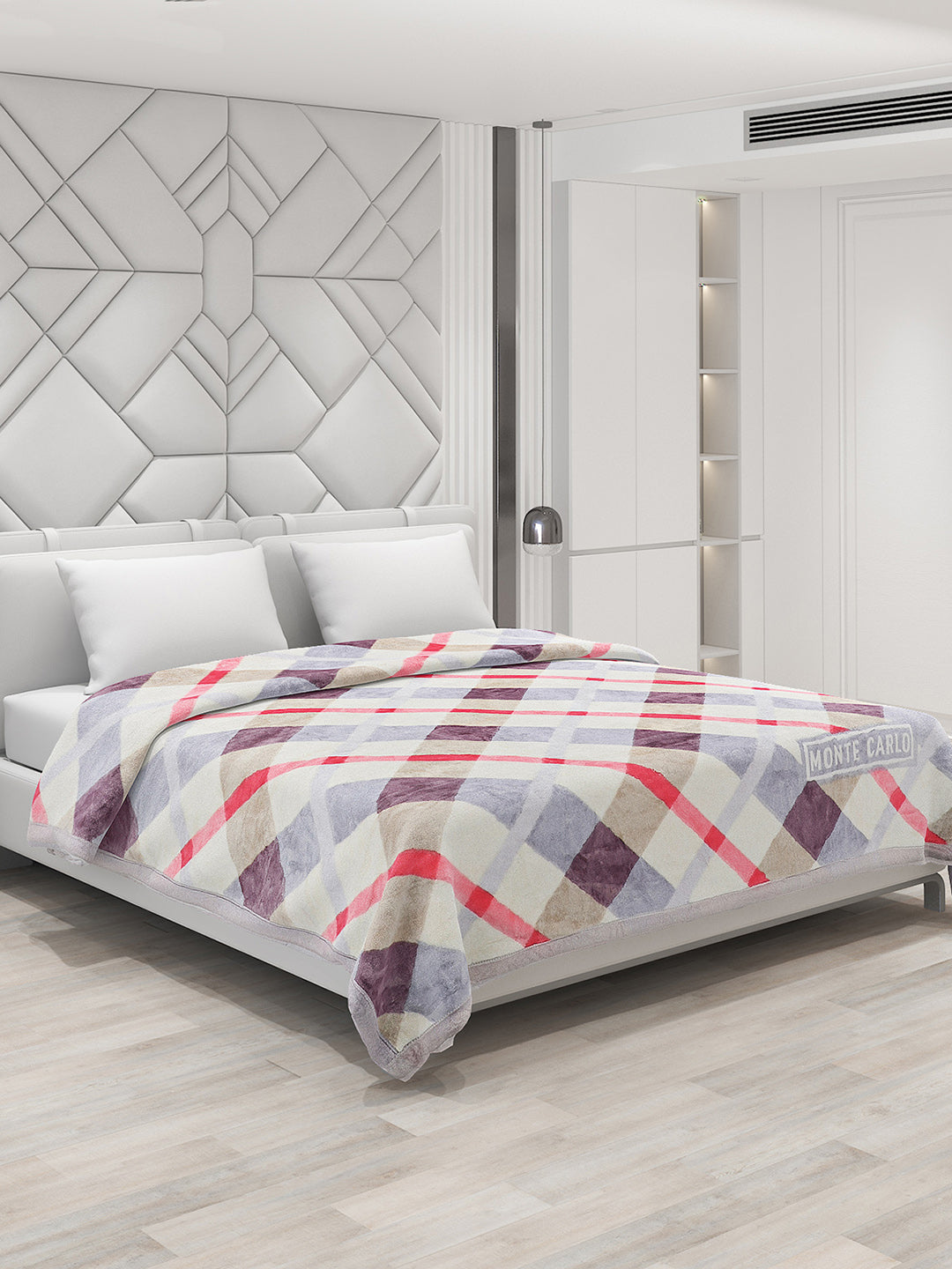 Checkered Double Bed Blanket for Heavy Winter -2 Ply