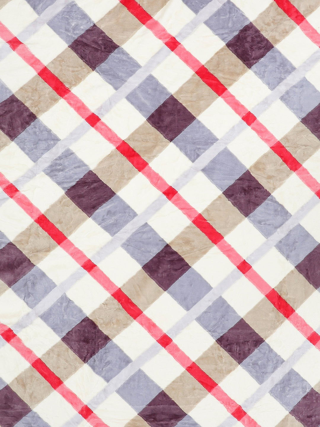 Checkered Double Bed Blanket for Heavy Winter -2 Ply