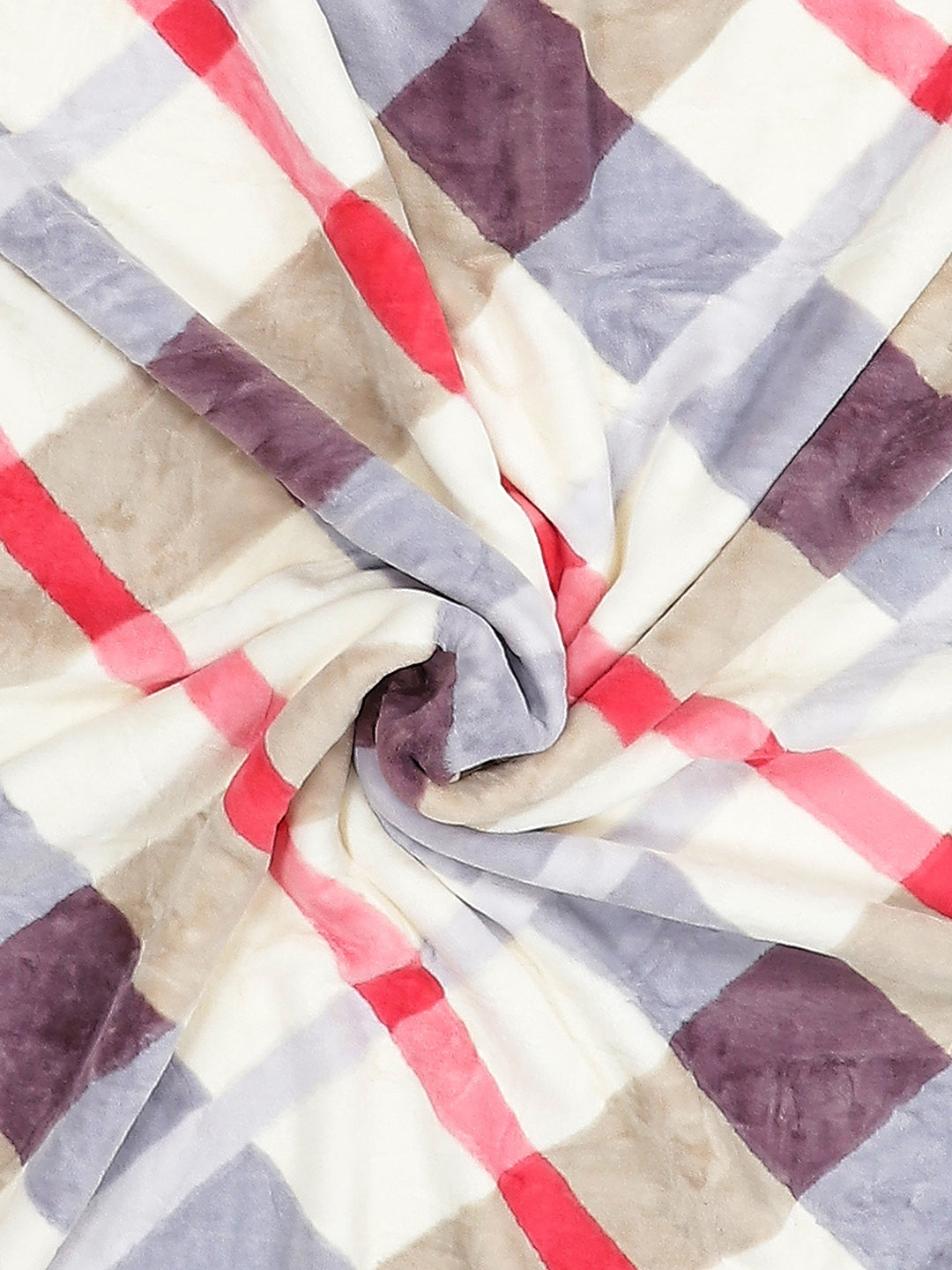 Checkered Double Bed Blanket for Heavy Winter -2 Ply