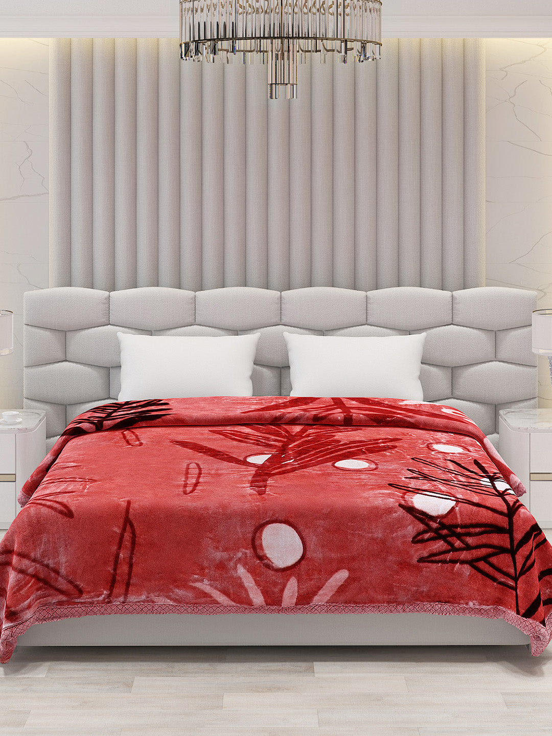 Printed Double Bed Blanket for Heavy Winter -2 Ply