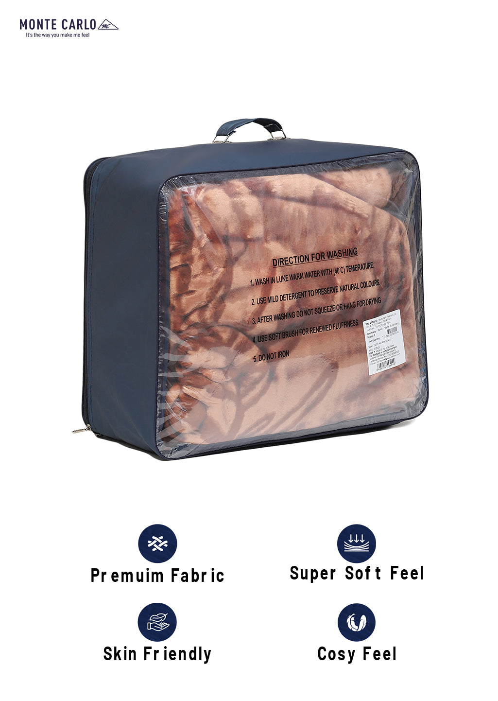 Printed Double Bed Blanket for Heavy Winter -2 Ply