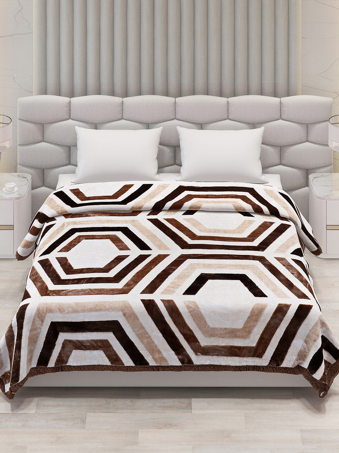 Printed Double Bed Blanket for Heavy Winter -2 Ply