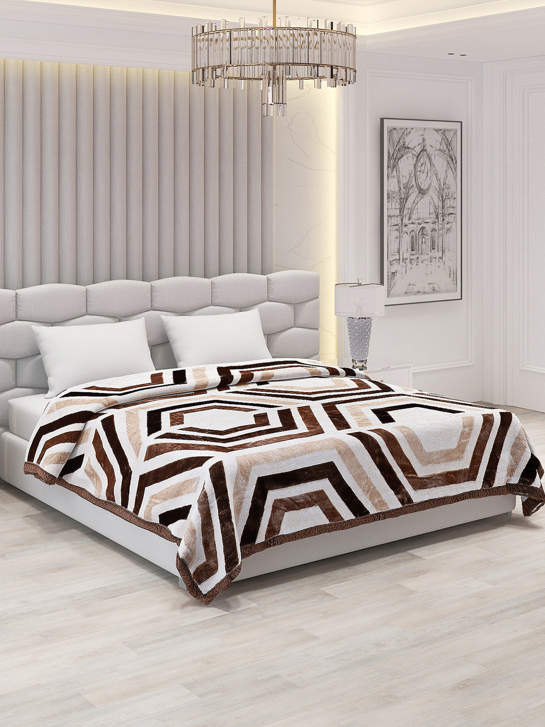 Printed Double Bed Blanket for Heavy Winter -2 Ply