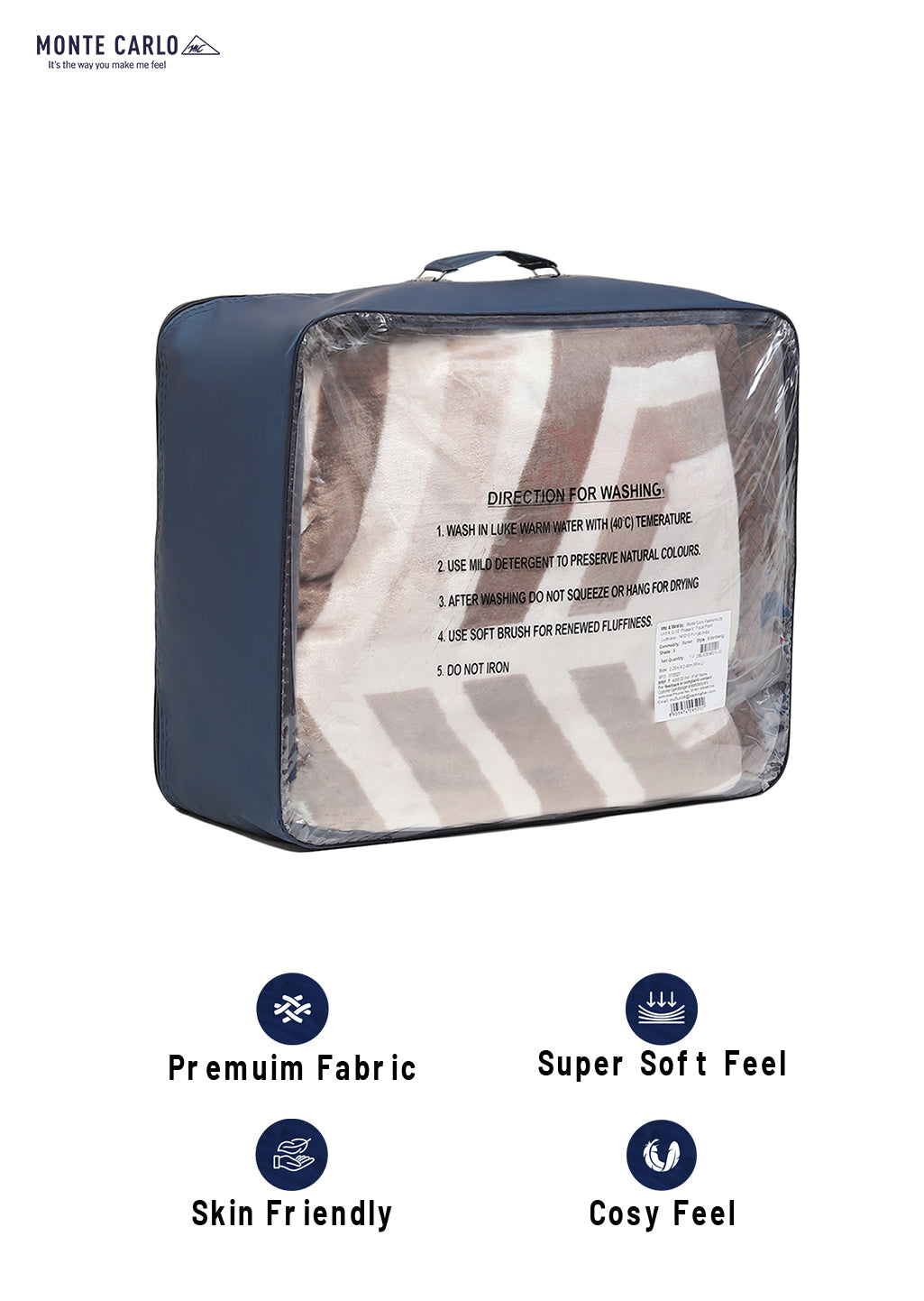 Printed Double Bed Blanket for Heavy Winter -2 Ply