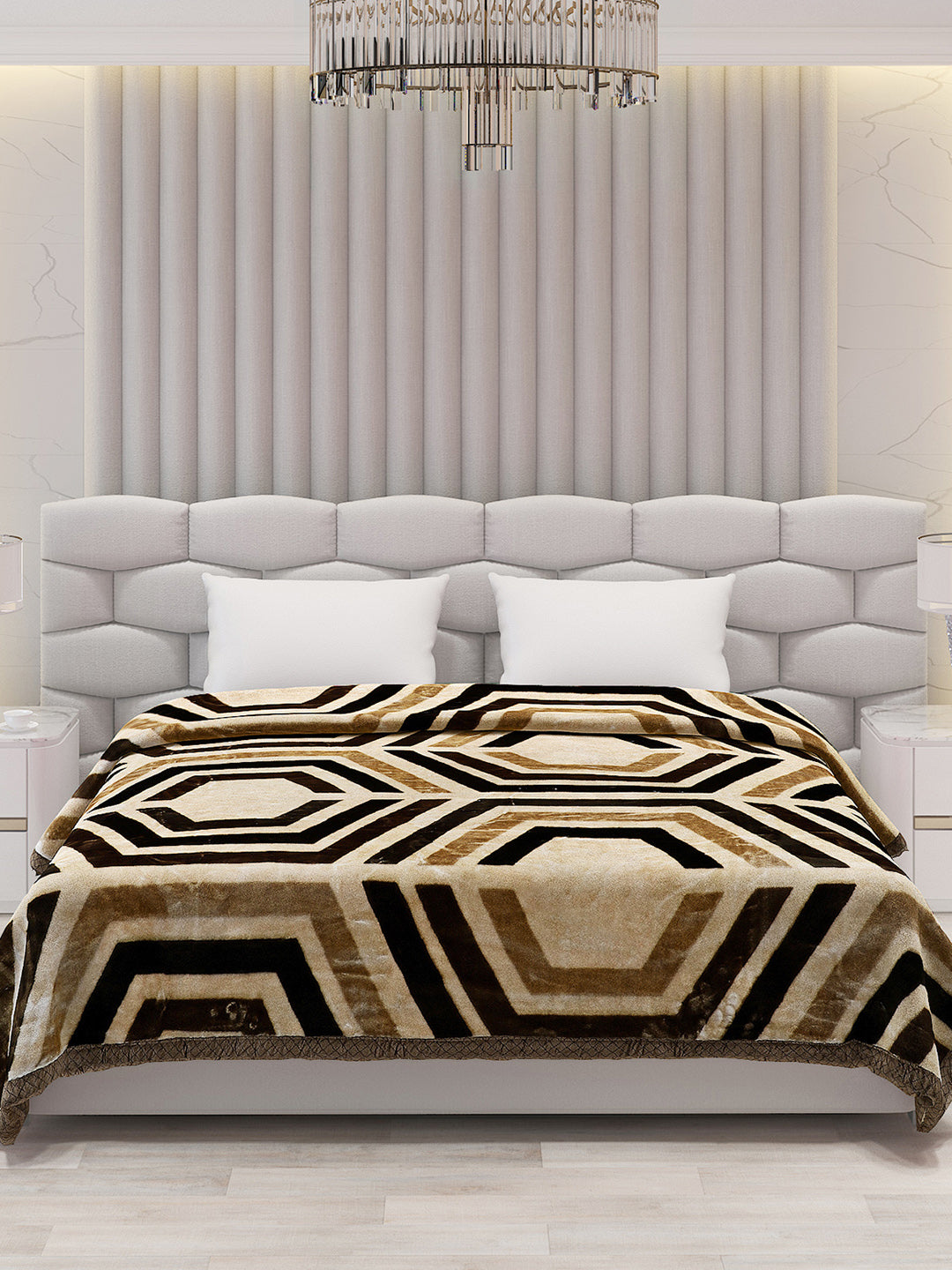 Printed Double Bed Blanket for Heavy Winter -2 Ply