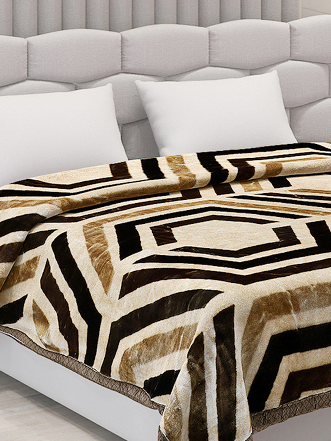 Printed Double Bed Blanket for Heavy Winter -2 Ply