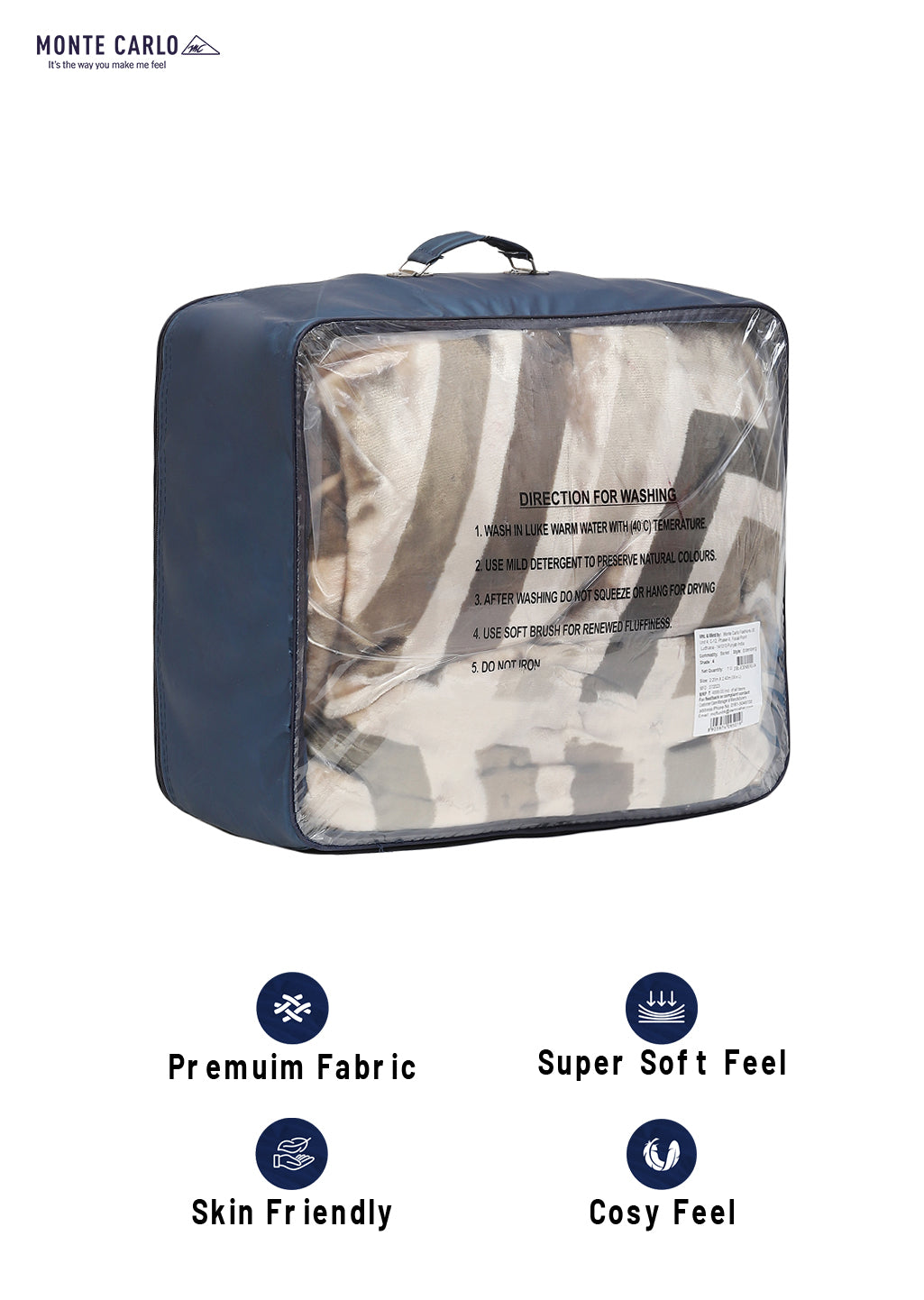 Printed Double Bed Blanket for Heavy Winter -2 Ply
