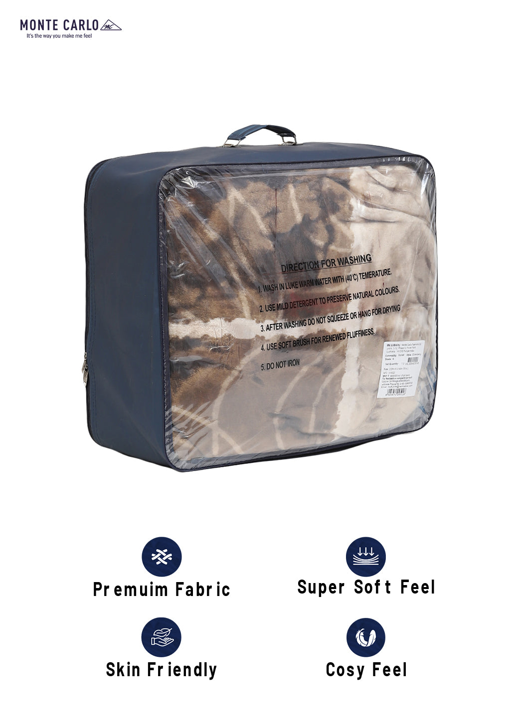 Printed Double Bed Blanket for Heavy Winter -2 Ply