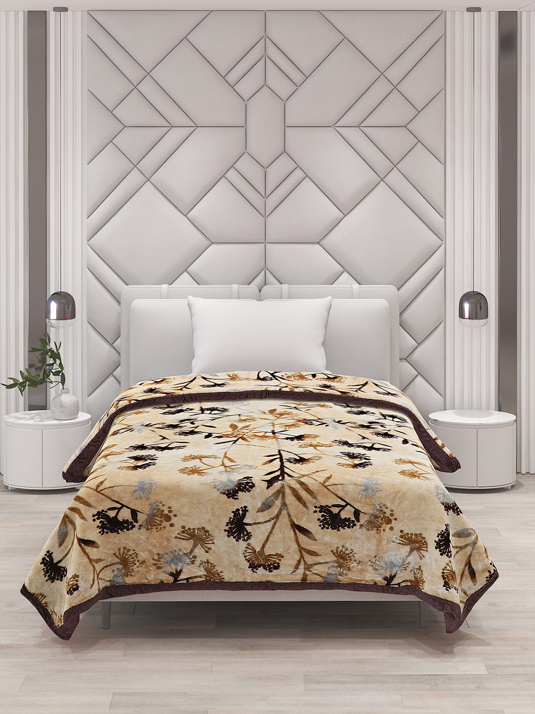 Printed Single Bed Blanket for Mild Winter -1 Ply