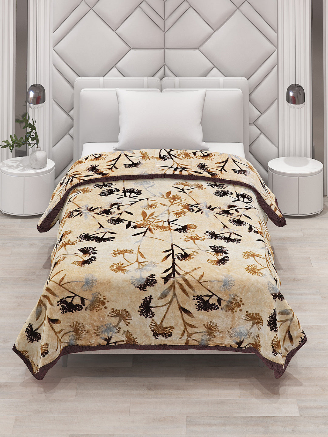 Printed Single Bed Blanket for Mild Winter -1 Ply