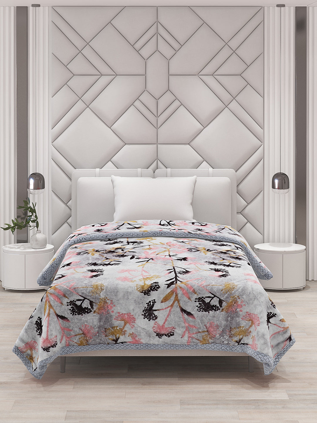 Printed Single Bed Blanket for Mild Winter -1 Ply