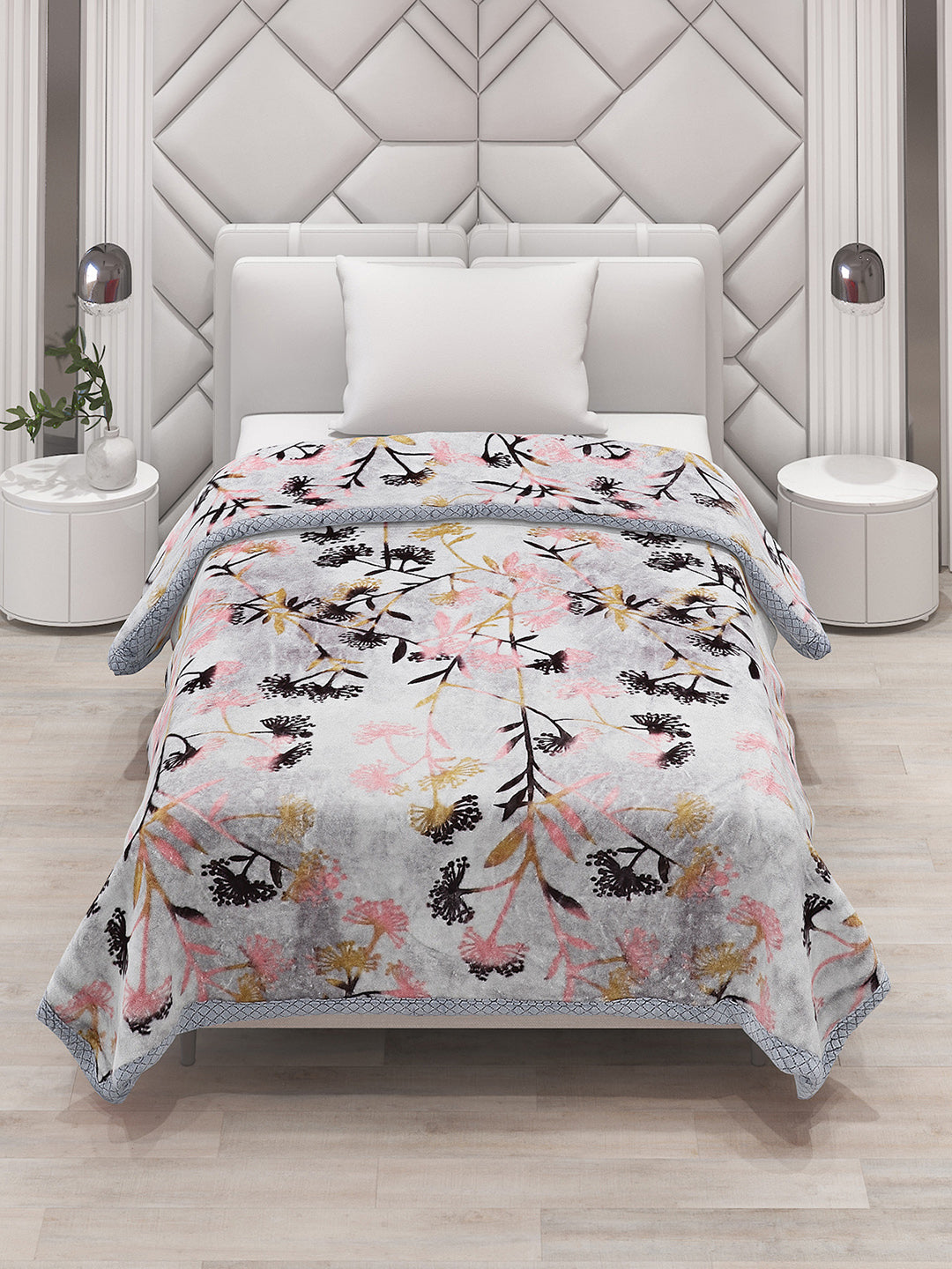 Printed Single Bed Blanket for Mild Winter -1 Ply