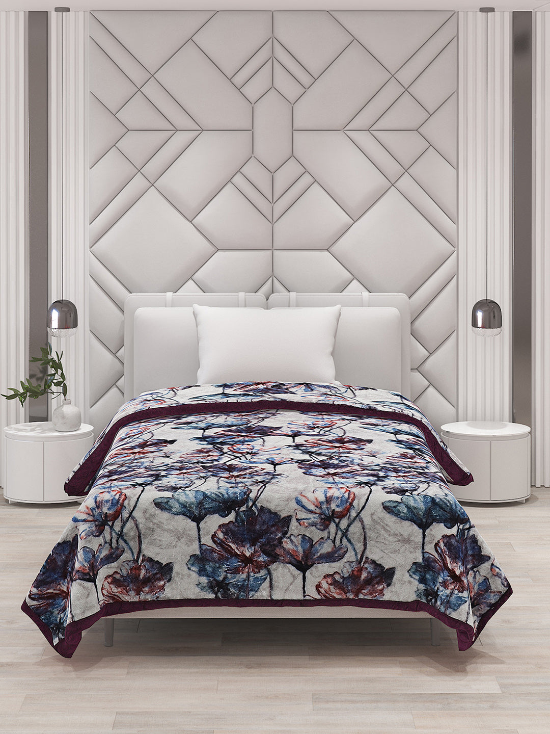 Printed Single Bed Blanket for Mild Winter -1 Ply