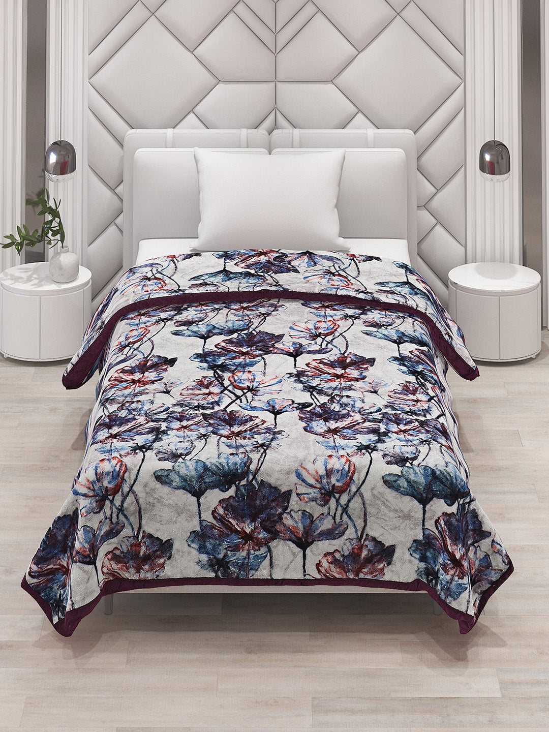 Printed Single Bed Blanket for Mild Winter -1 Ply