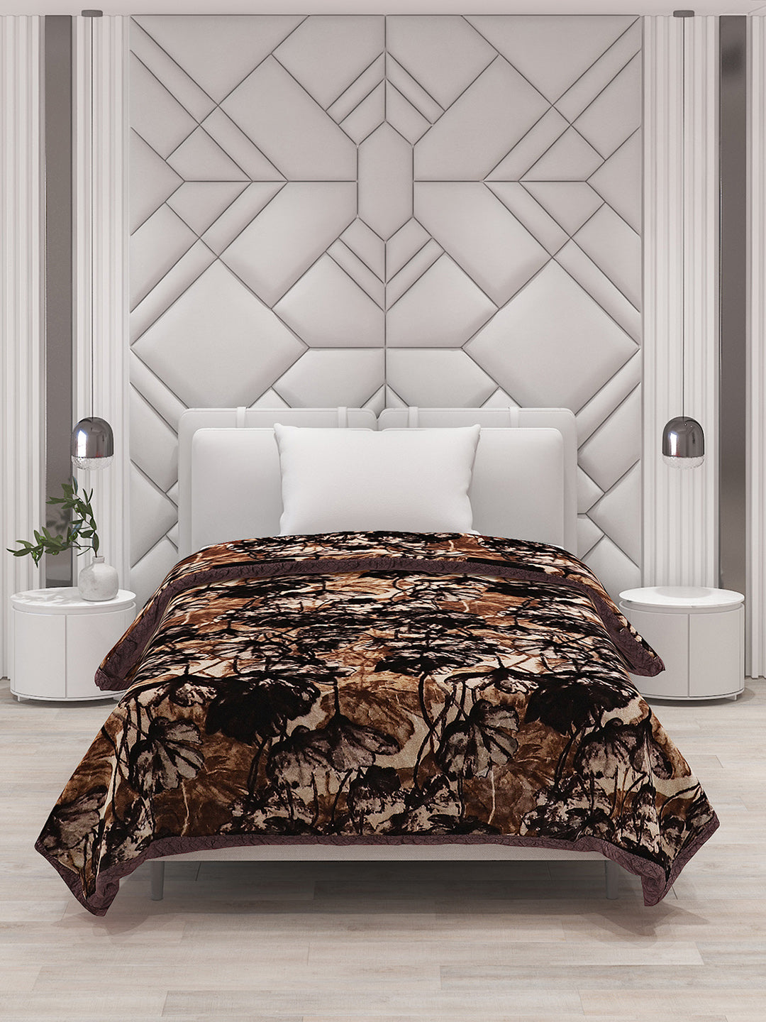 Printed Single Bed Blanket for Mild Winter -1 Ply