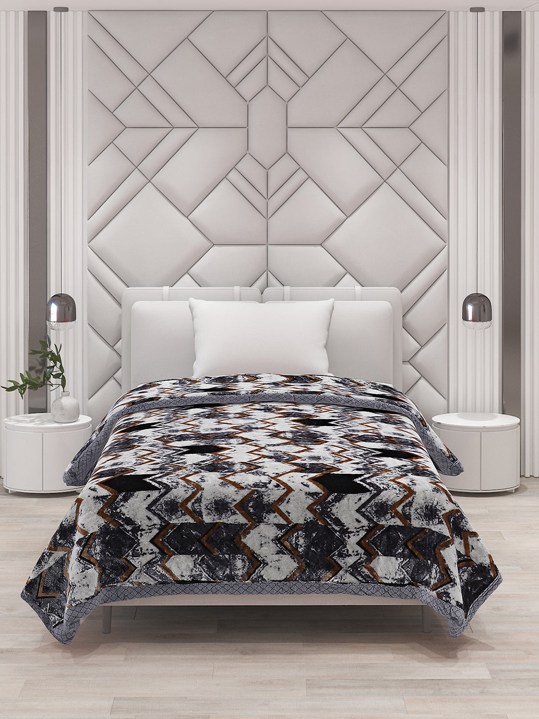 Printed Single Bed Blanket for Mild Winter -1 Ply