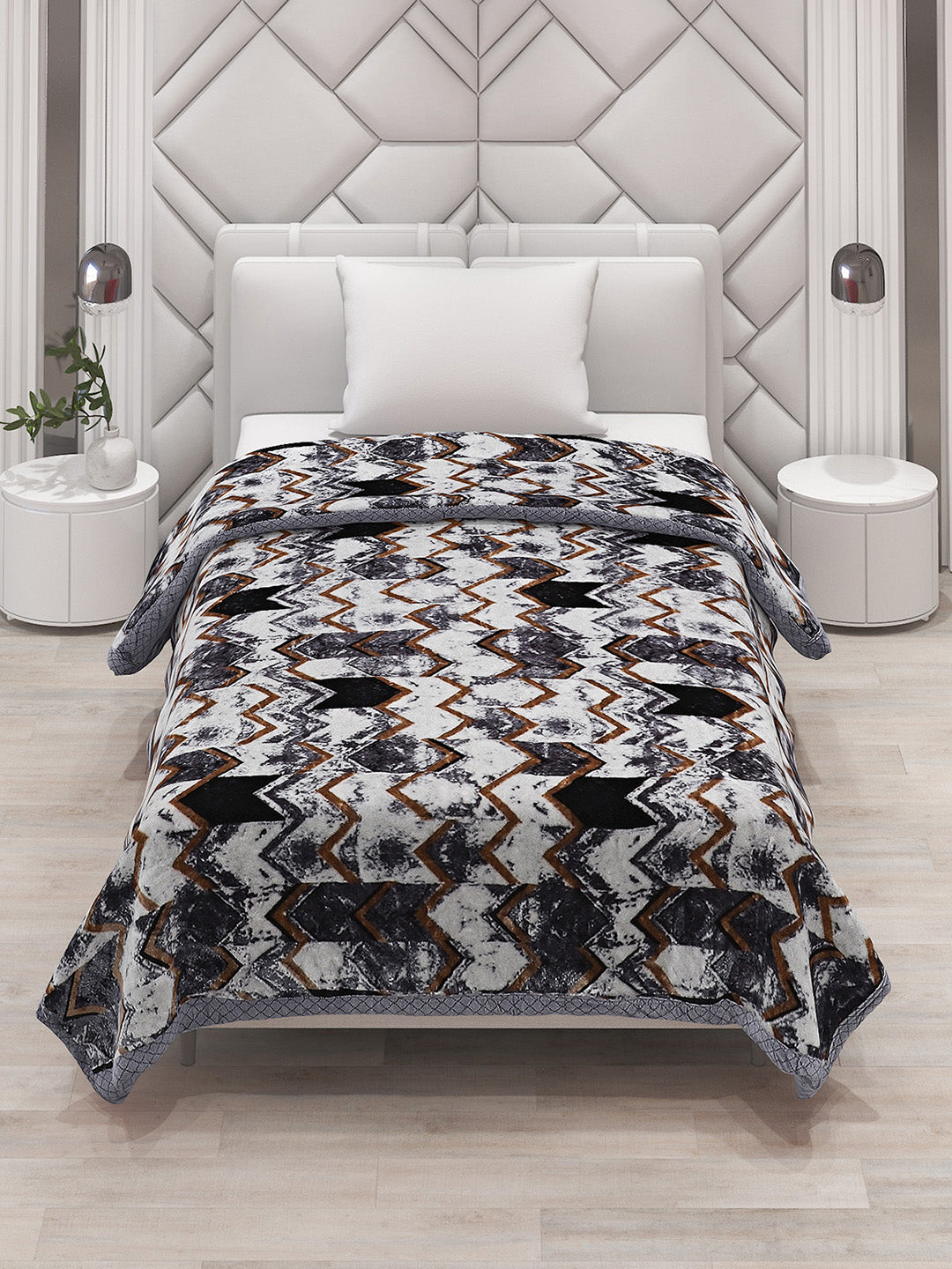 Printed Single Bed Blanket for Mild Winter -1 Ply
