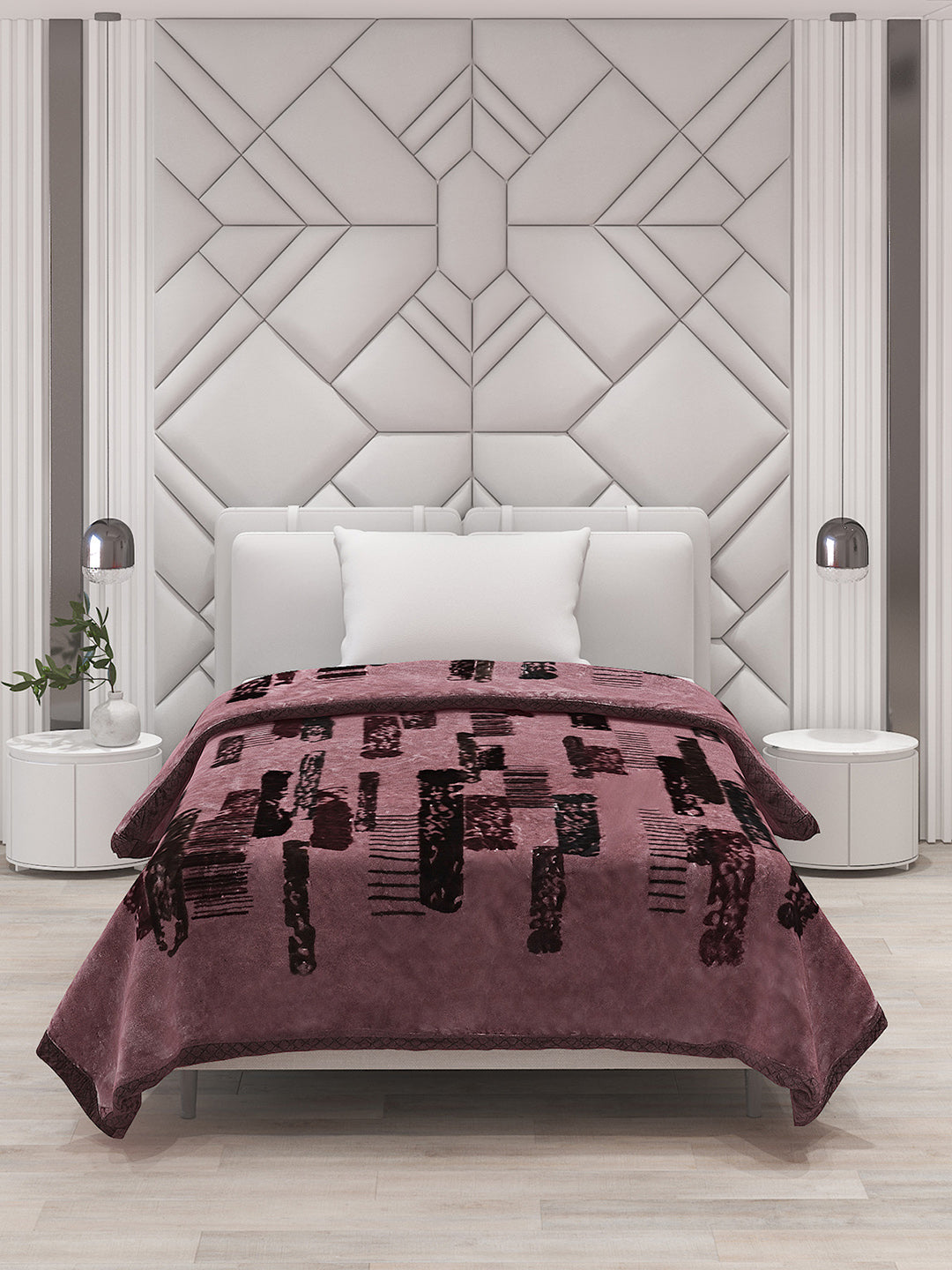 Printed Single Bed Blanket for Mild Winter -1 Ply