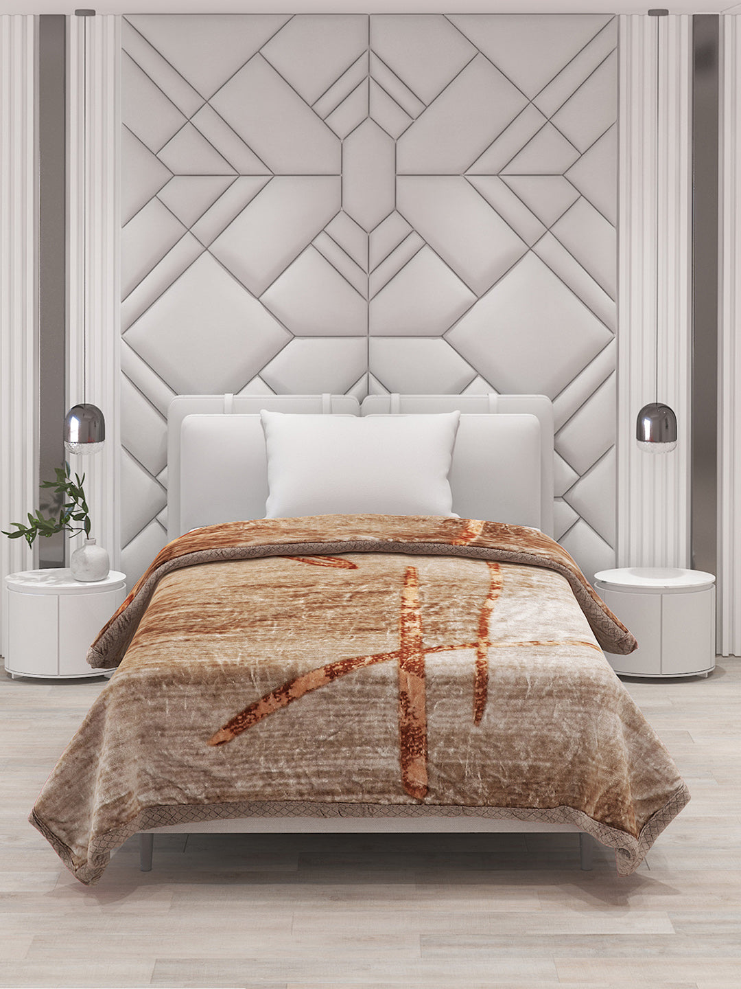 Printed Single Bed Blanket for Mild Winter -1 Ply