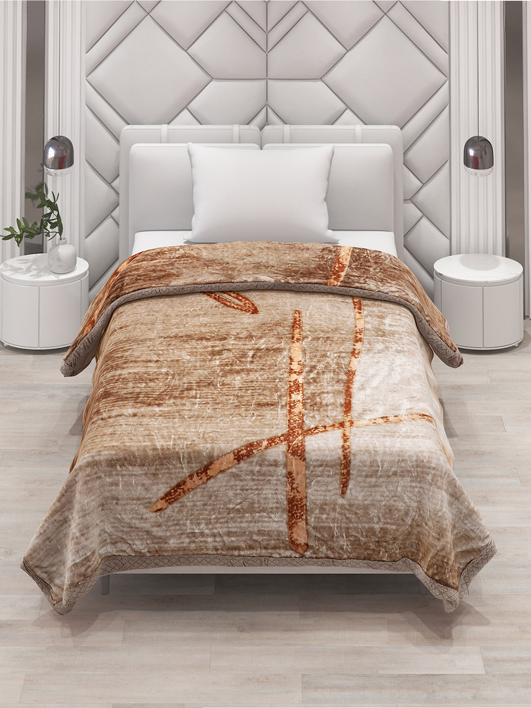 Printed Single Bed Blanket for Mild Winter -1 Ply