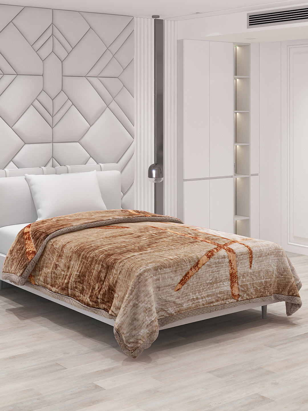 Printed Single Bed Blanket for Mild Winter -1 Ply