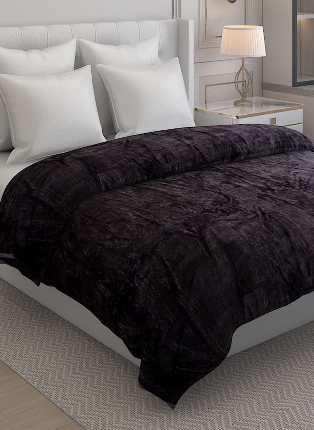 Printed Queen Blanket for AC Room - 240 GSM