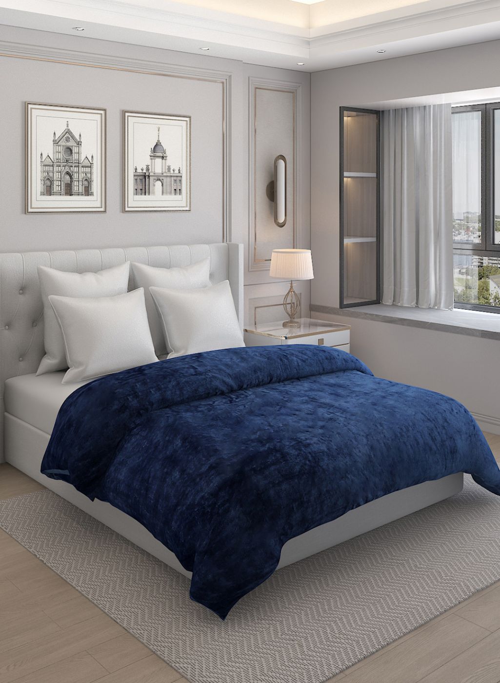 Buy Printed Queen Blanket for AC Room 240 GSM Online in India