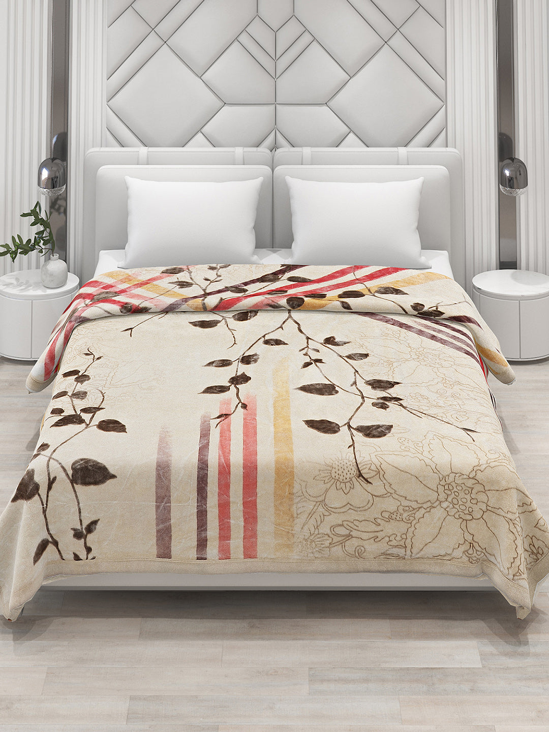 Printed Double Bed Blanket for Heavy Winter -3 Ply