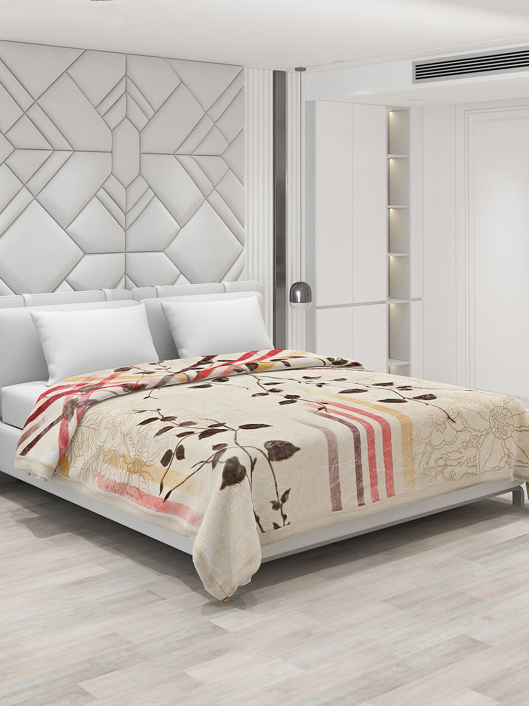 Printed Double Bed Blanket for Heavy Winter -3 Ply