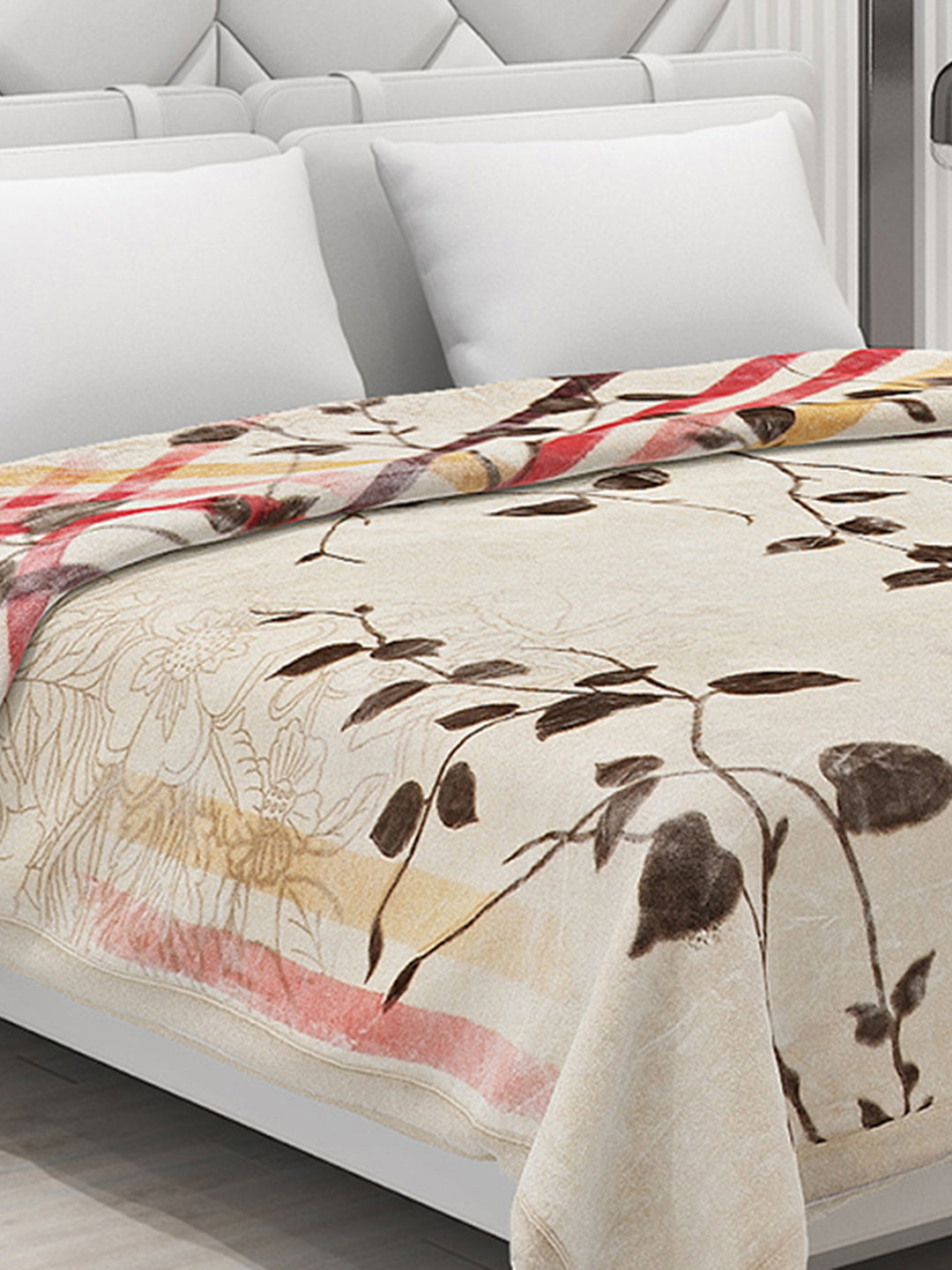 Printed Double Bed Blanket for Heavy Winter -3 Ply