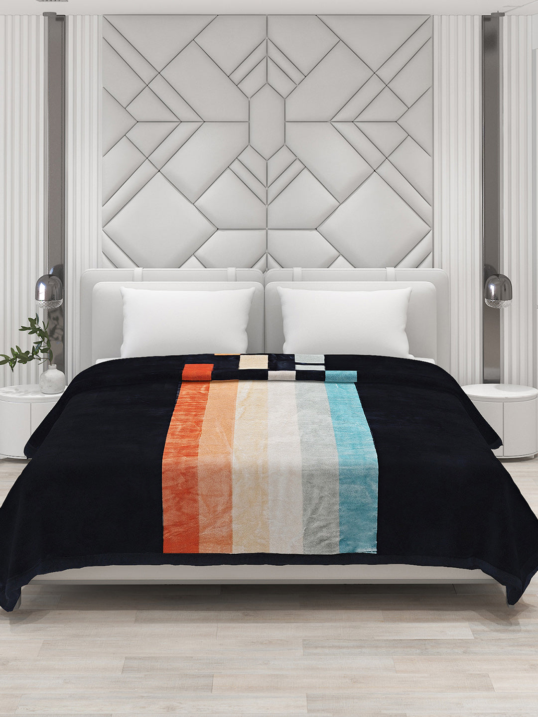 Printed Double Bed Blanket for Heavy Winter -3 Ply