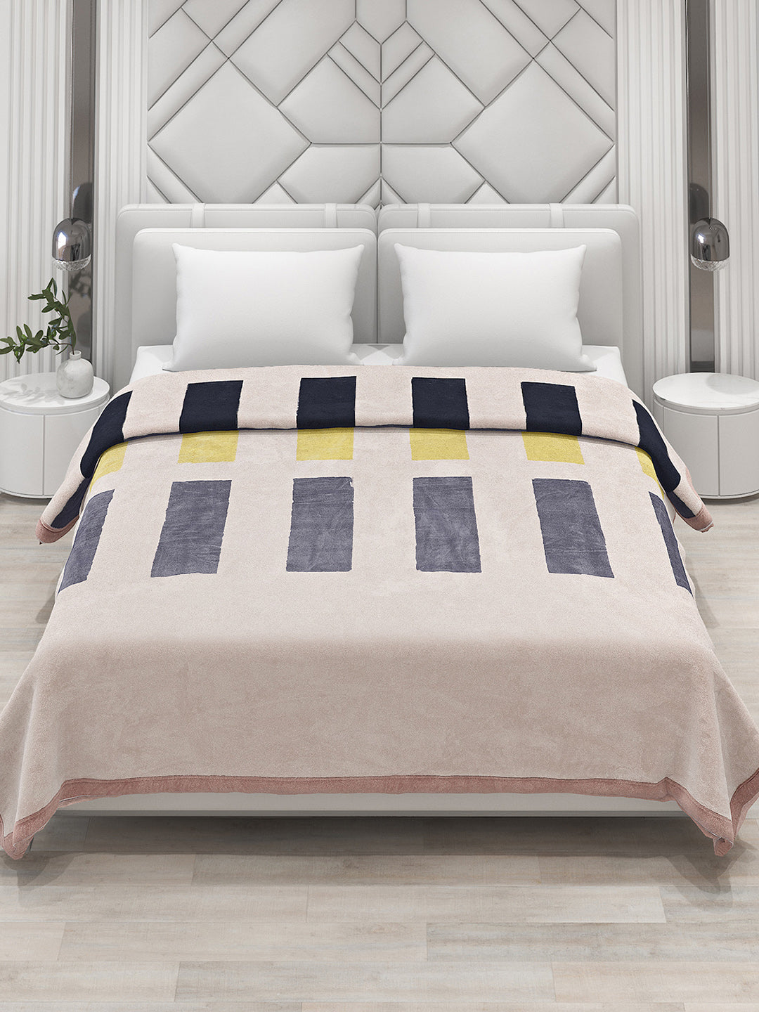 Printed Double Bed Blanket for Heavy Winter -3 Ply