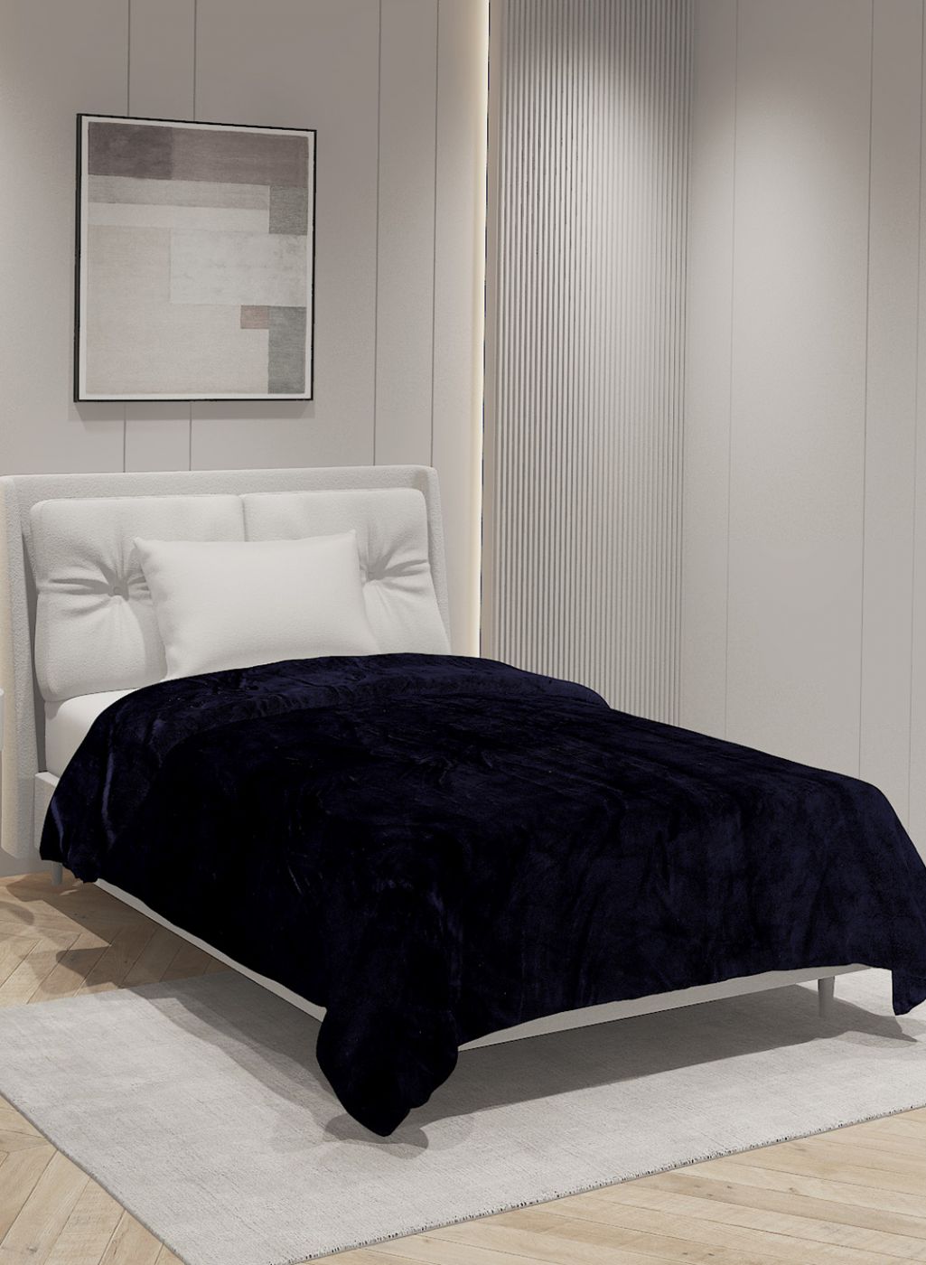 Printed Single Blanket for AC Room - 240 GSM