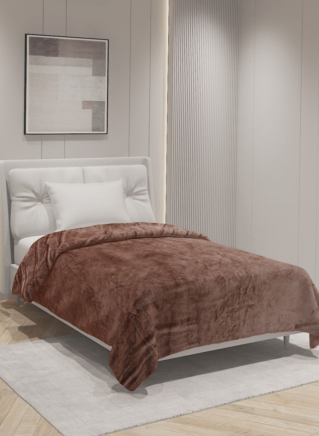 Printed Single Blanket for AC Room - 240 GSM