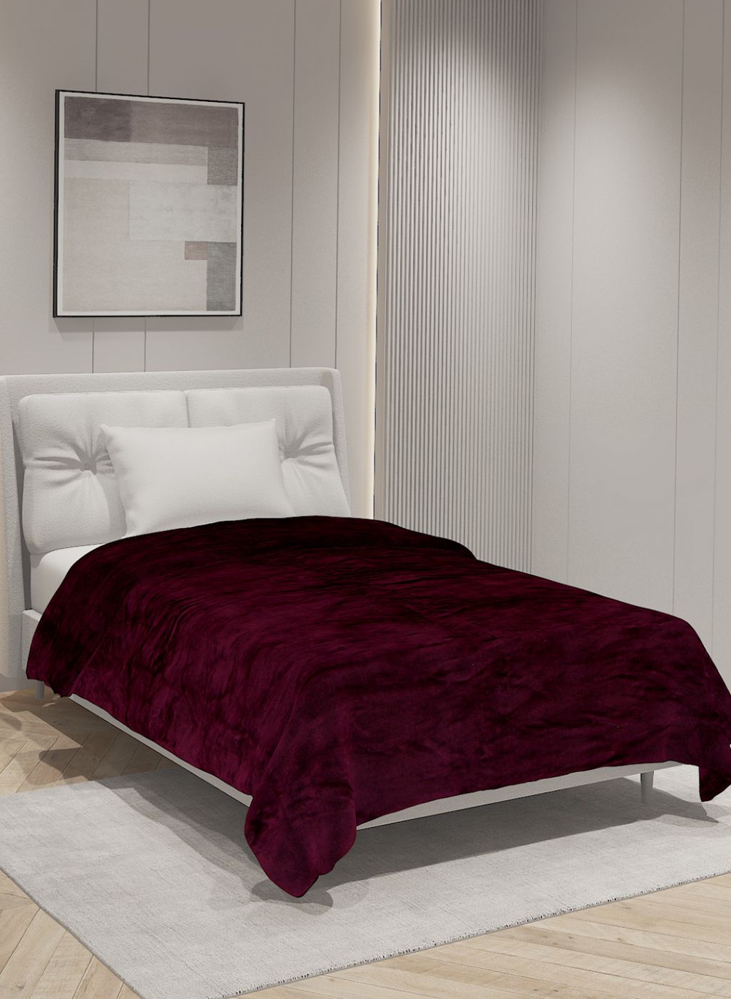 Printed Single Blanket for AC Room - 240 GSM