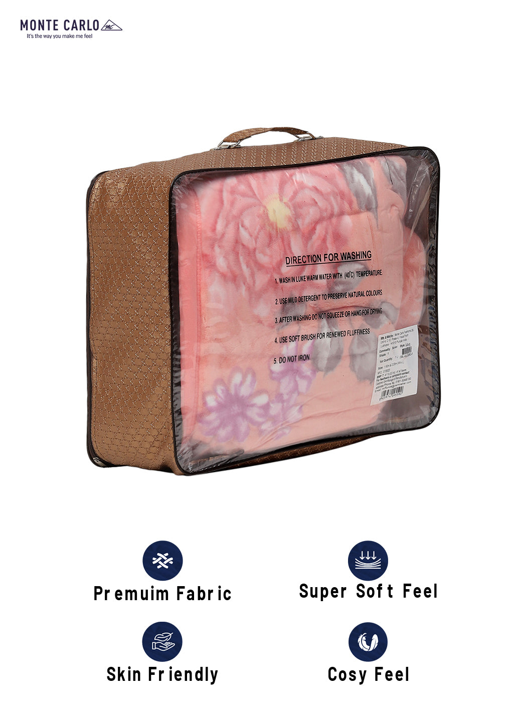 Printed Single Bed Blanket for Mild Winter -2 Ply