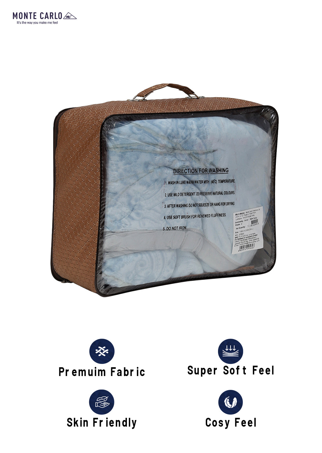 Printed Single Bed Blanket for Mild Winter -2 Ply