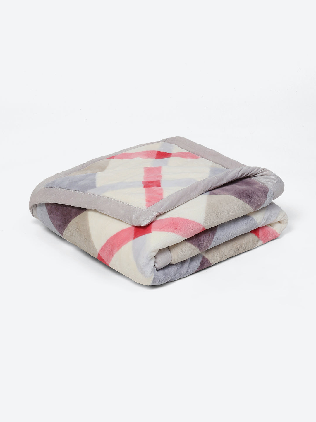 Checkered Single Bed Blanket for Mild Winter -2 Ply