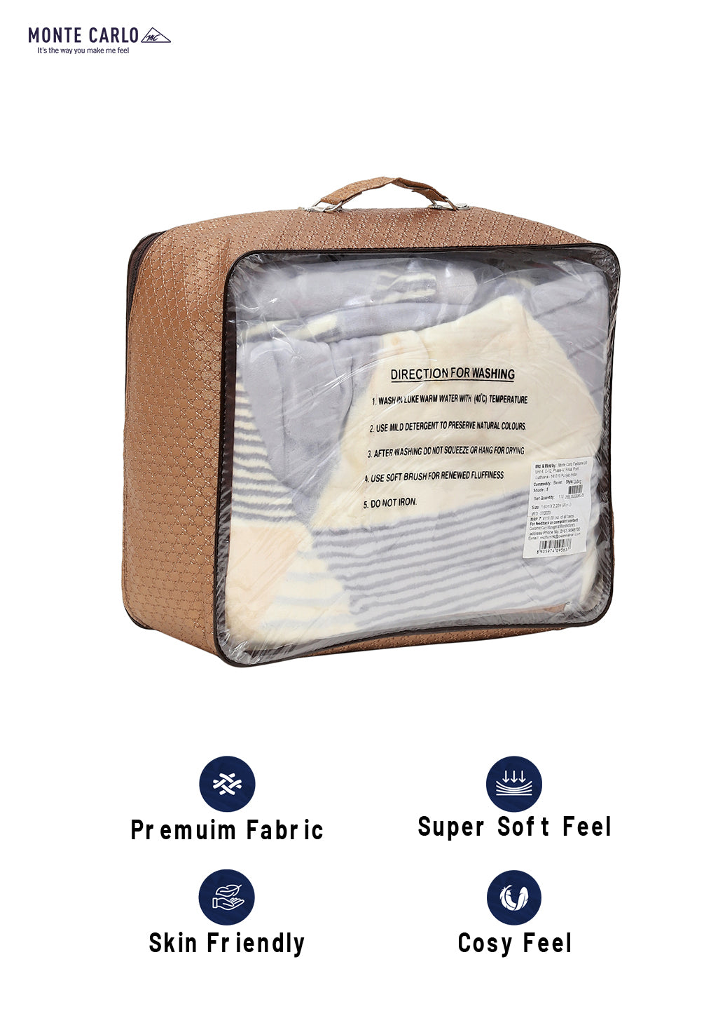 Printed Single Bed Blanket for Mild Winter -2 Ply
