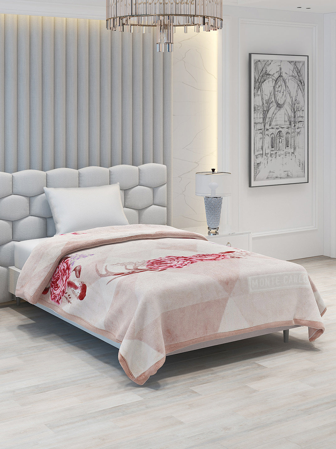 Printed Single Bed Blanket for Mild Winter -2 Ply