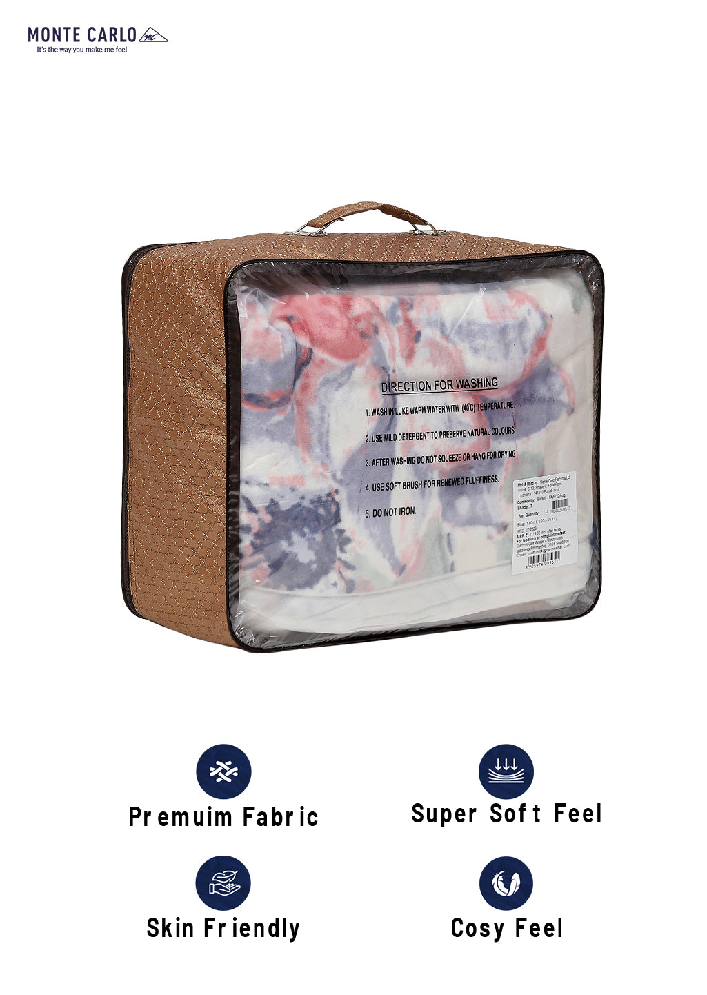 Printed Single Bed Blanket for Mild Winter -2 Ply