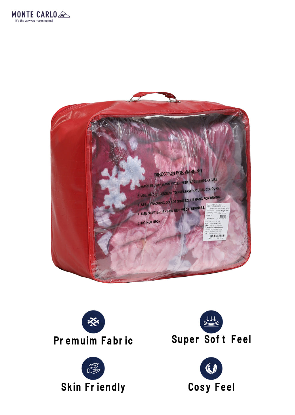 Printed Double Bed Blanket for Heavy Winter -2 Ply
