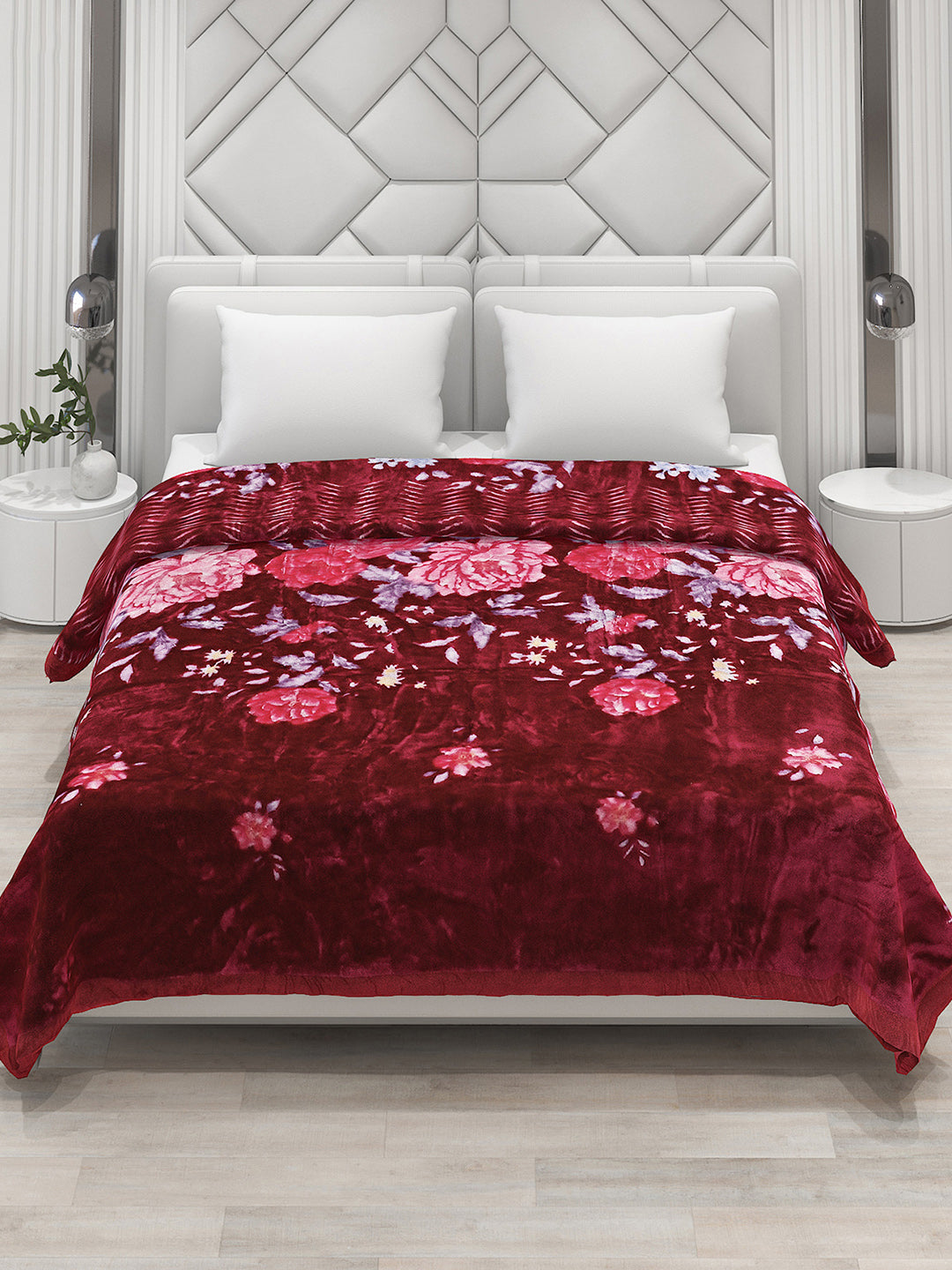 Printed Double Bed Blanket for Heavy Winter -2 Ply