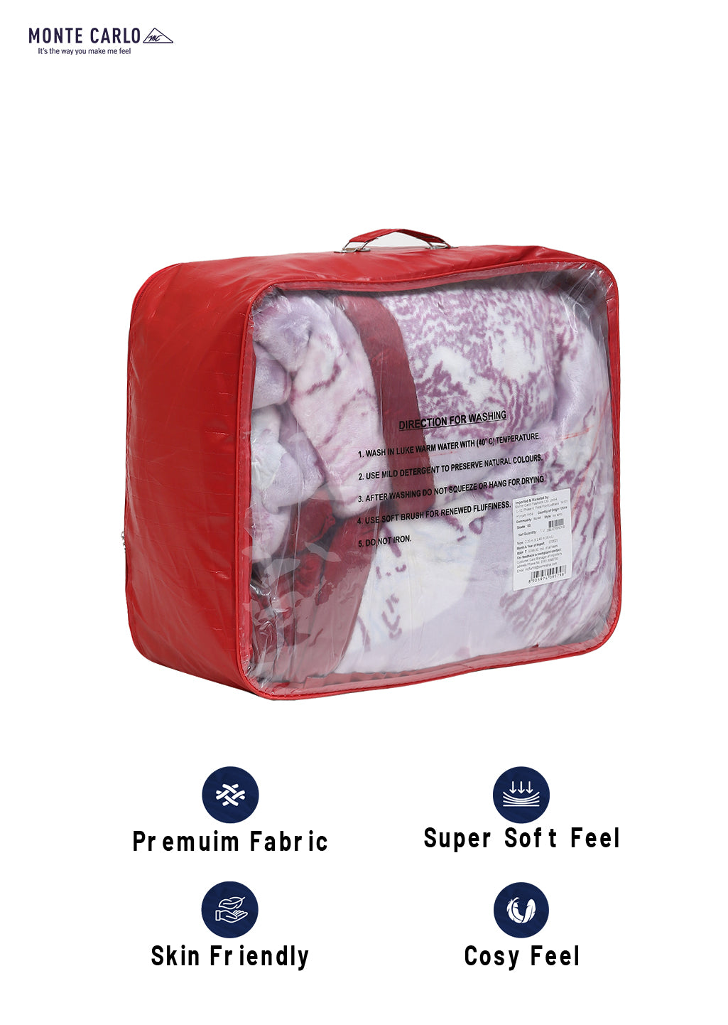 Printed Double Bed Blanket for Heavy Winter -2 Ply