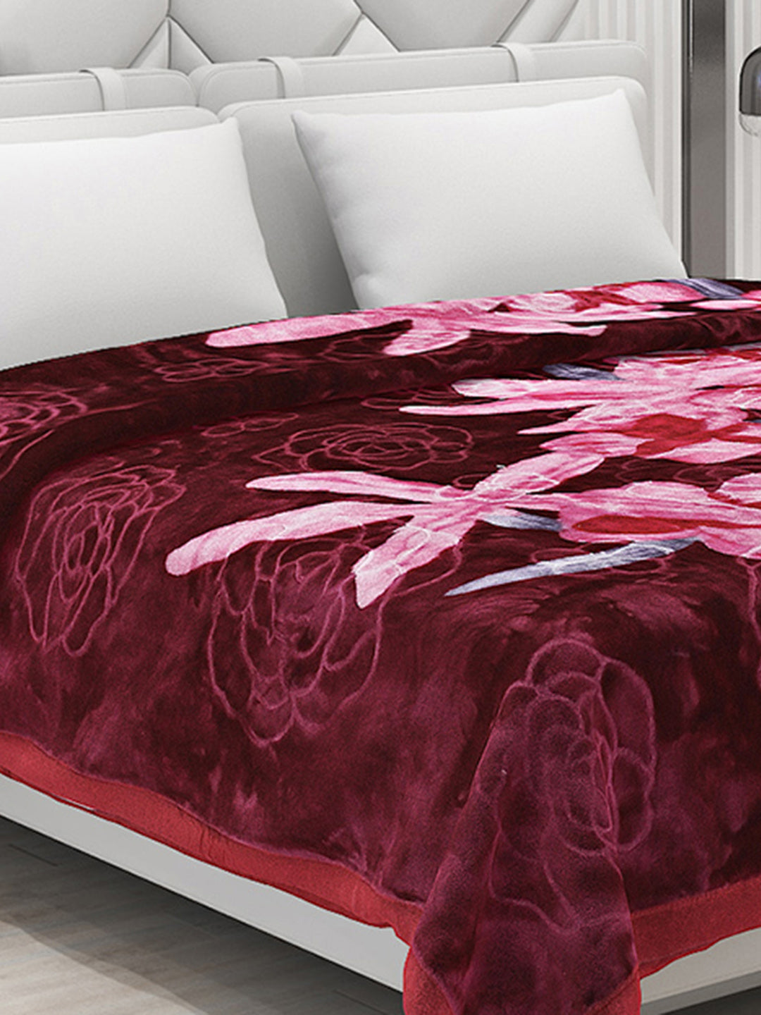 Printed Double Bed Blanket for Heavy Winter -2 Ply