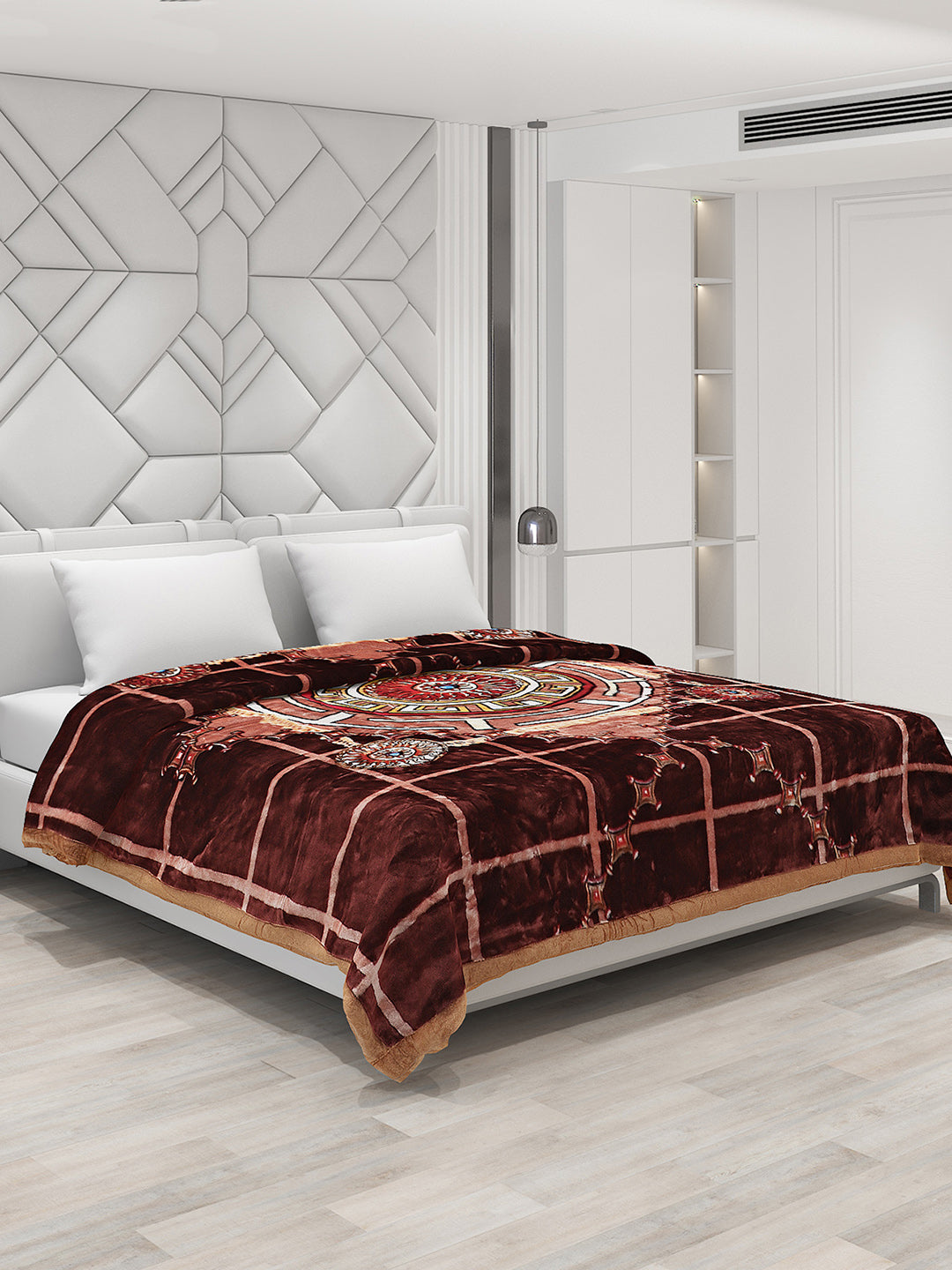 Printed Double Bed Blanket for Heavy Winter -2 Ply