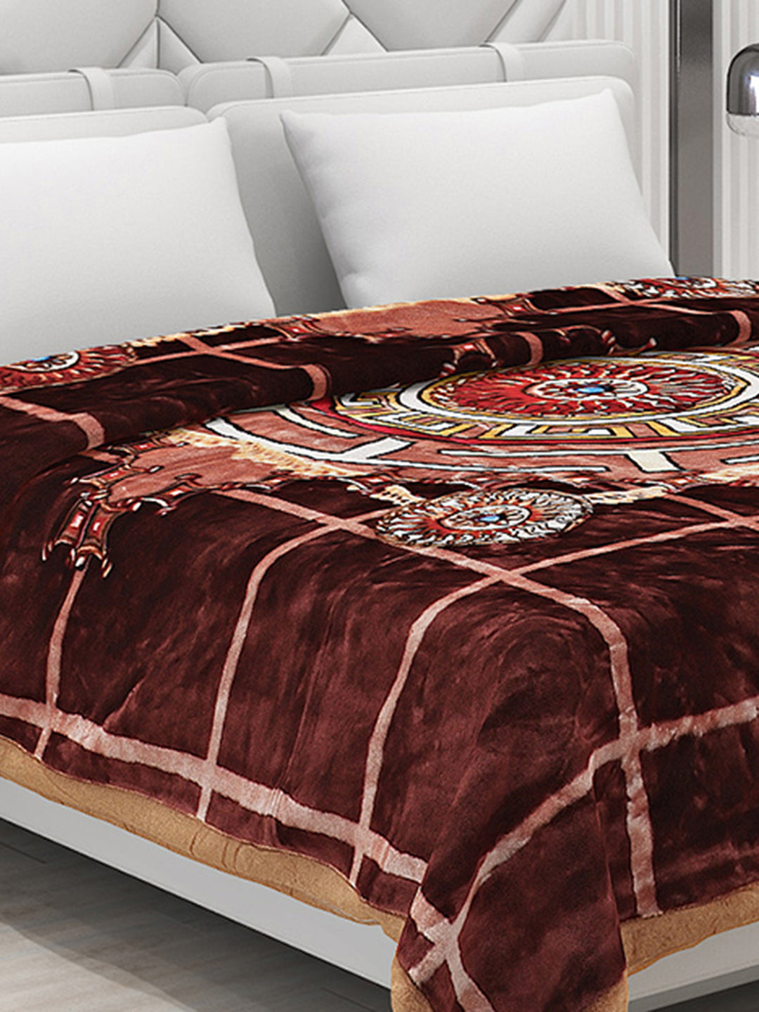 Printed Double Bed Blanket for Heavy Winter -2 Ply