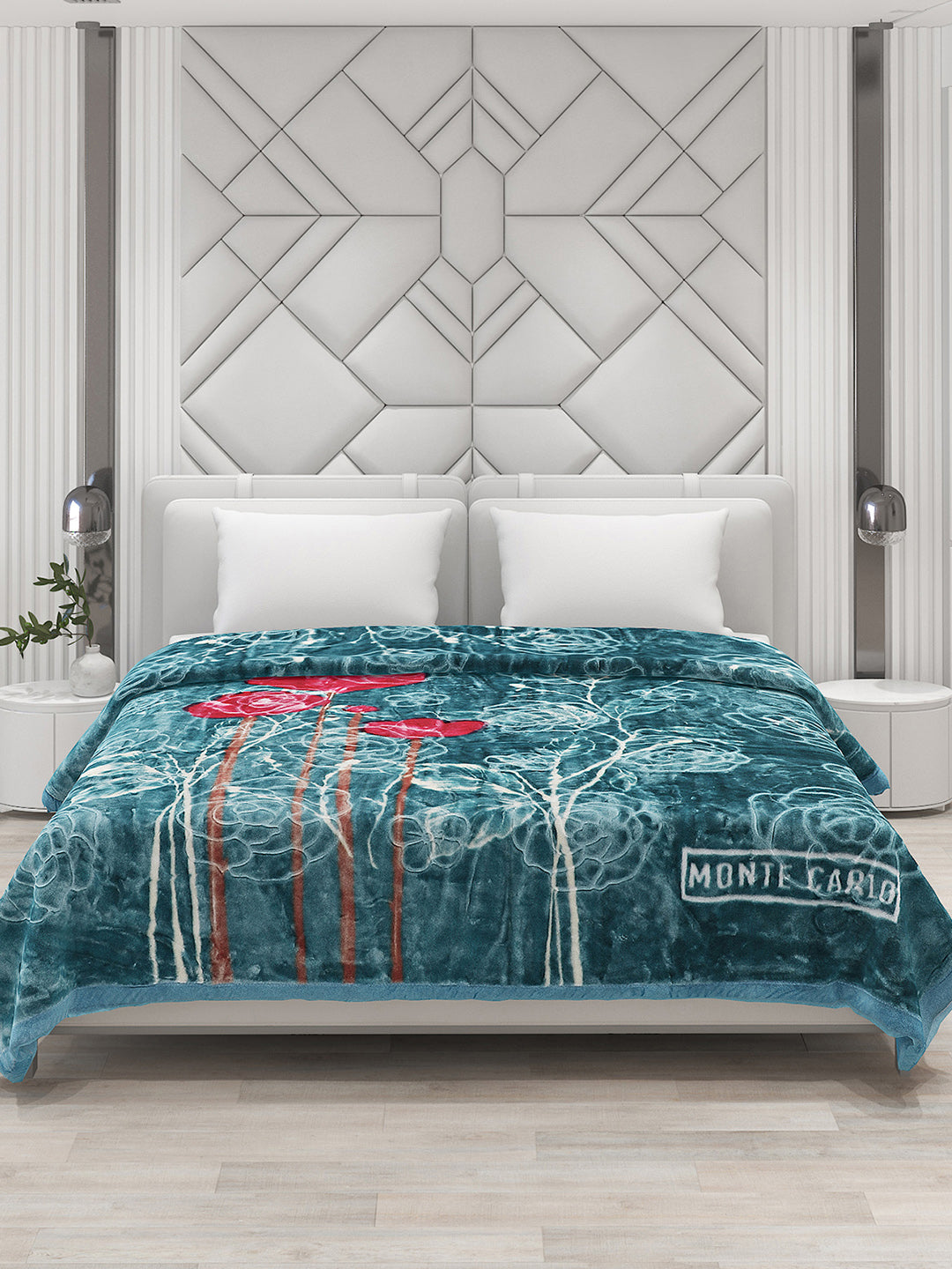 Printed Double Bed Blanket for Heavy Winter -2 Ply