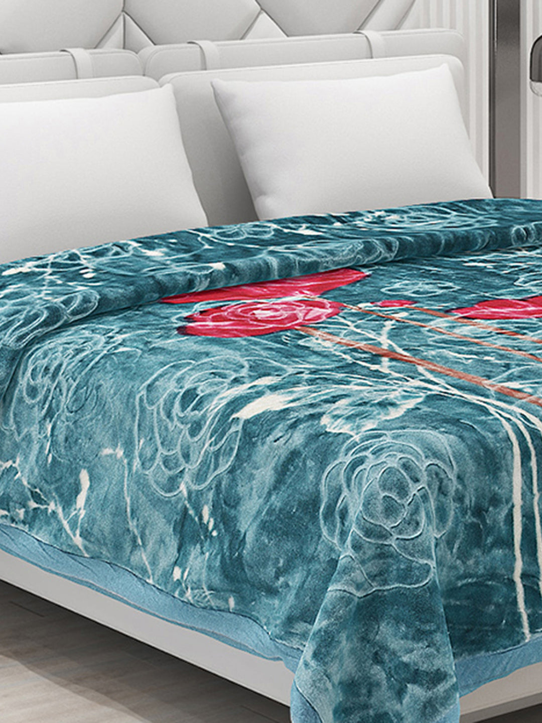 Printed Double Bed Blanket for Heavy Winter -2 Ply