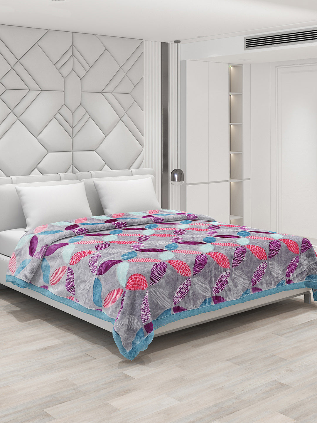 Printed Double Bed Blanket for Heavy Winter -2 Ply